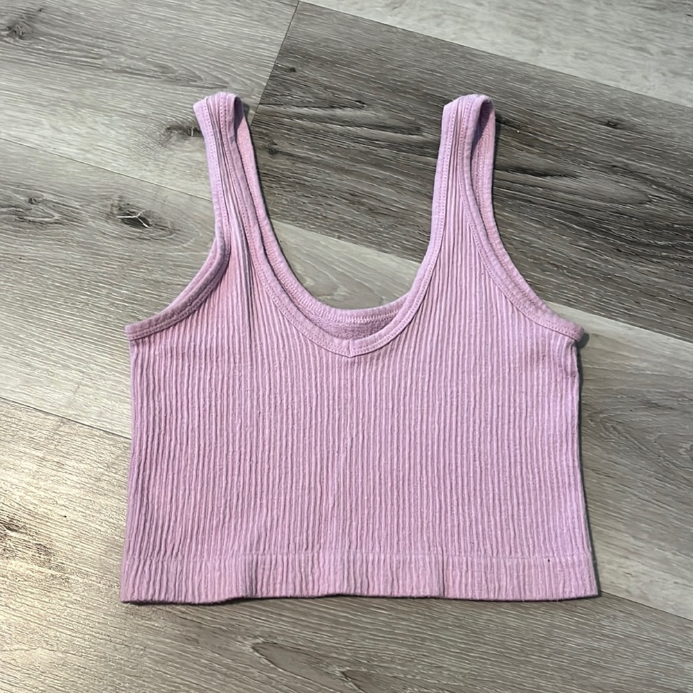 lavender urban outfitters cropped tank top